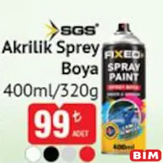 SGS AKRİLİK SPREY BOYA 400 ML/320 G